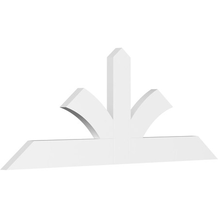Ekena Millwork Richland Architectural Grade PVC Gable Bracket, 72"W x 27"H x 2"D x 6"F, 9/12 Pitch GBP072X27X0206RIC00
